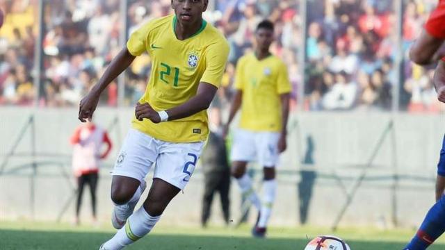 Rodrygo durante el campeonato sudamericano Sub20