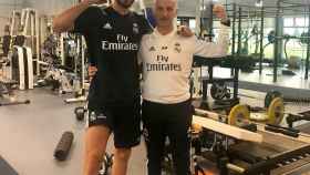 Karim Benzema y Antonio Pintus en la Ciudad Real Madrid. Foto: Instagram (@karimbenzema)