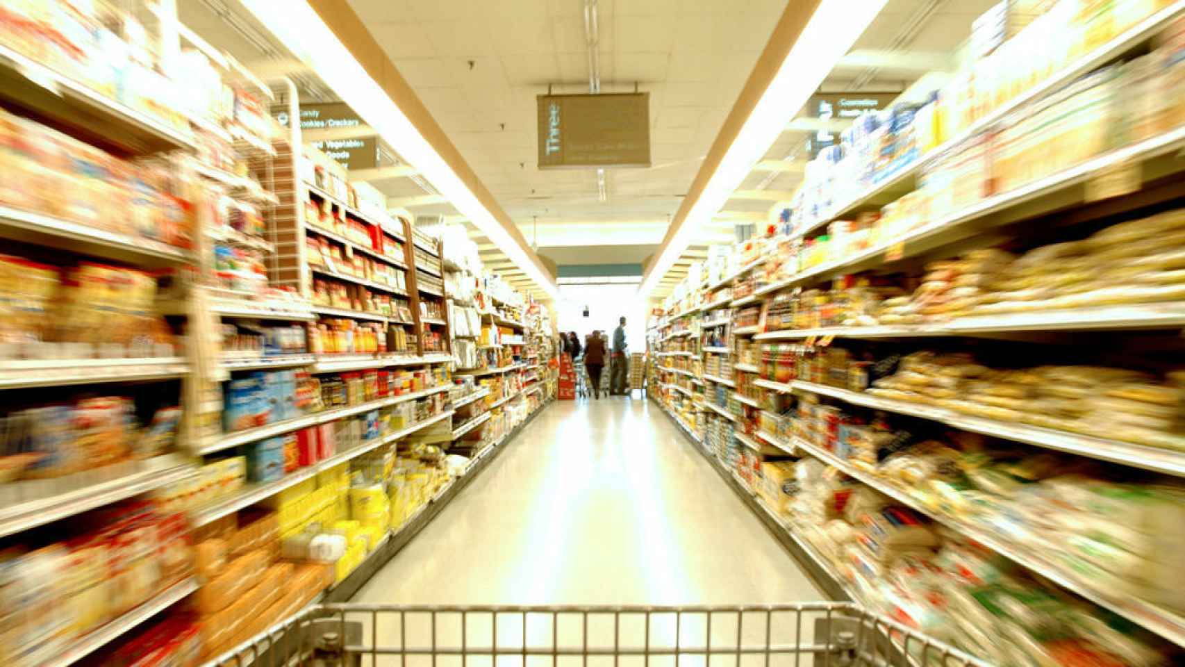 El pasillo de un supermercado en una imagen de archivo