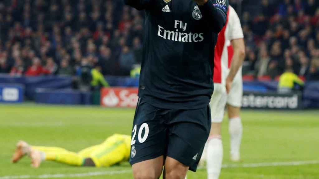 Asensio celebra su gol al Ajax