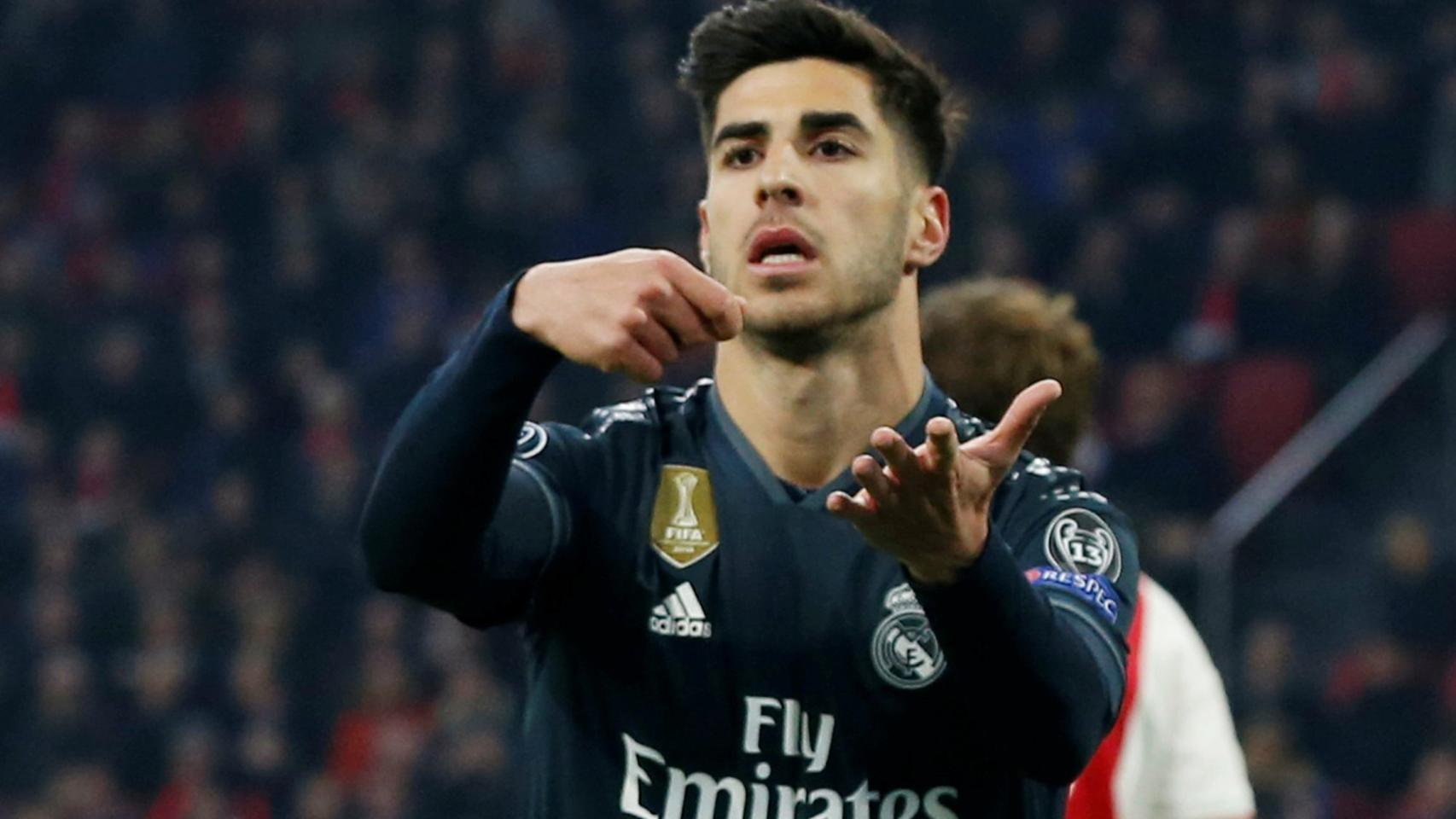 Asensio celebra su gol frente al Ajax