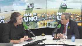 Carlos Alsina entrevistando a Quim Torra.