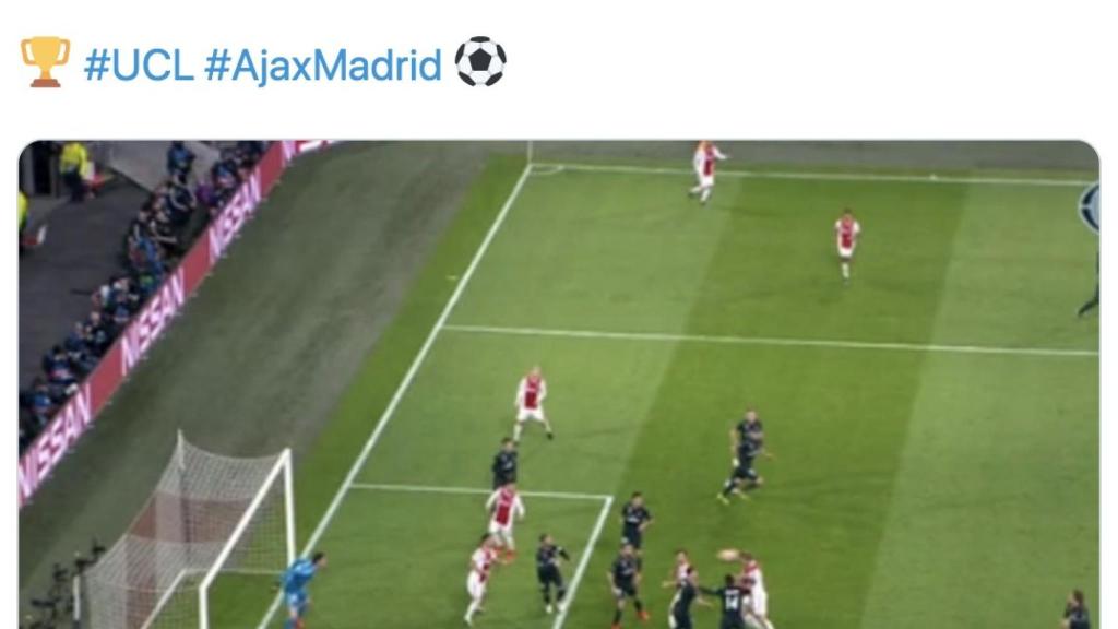 SPORT sube una captura de pantalla de otro momento, y no del fuera de juego.