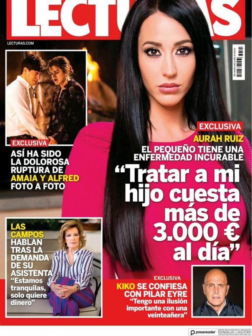 Amaia Romero y Alfred García, en plena ruptura, en la portada de 'Lecturas'.