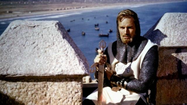 El actor Charlton Heston dando vida al Cid Campeador.