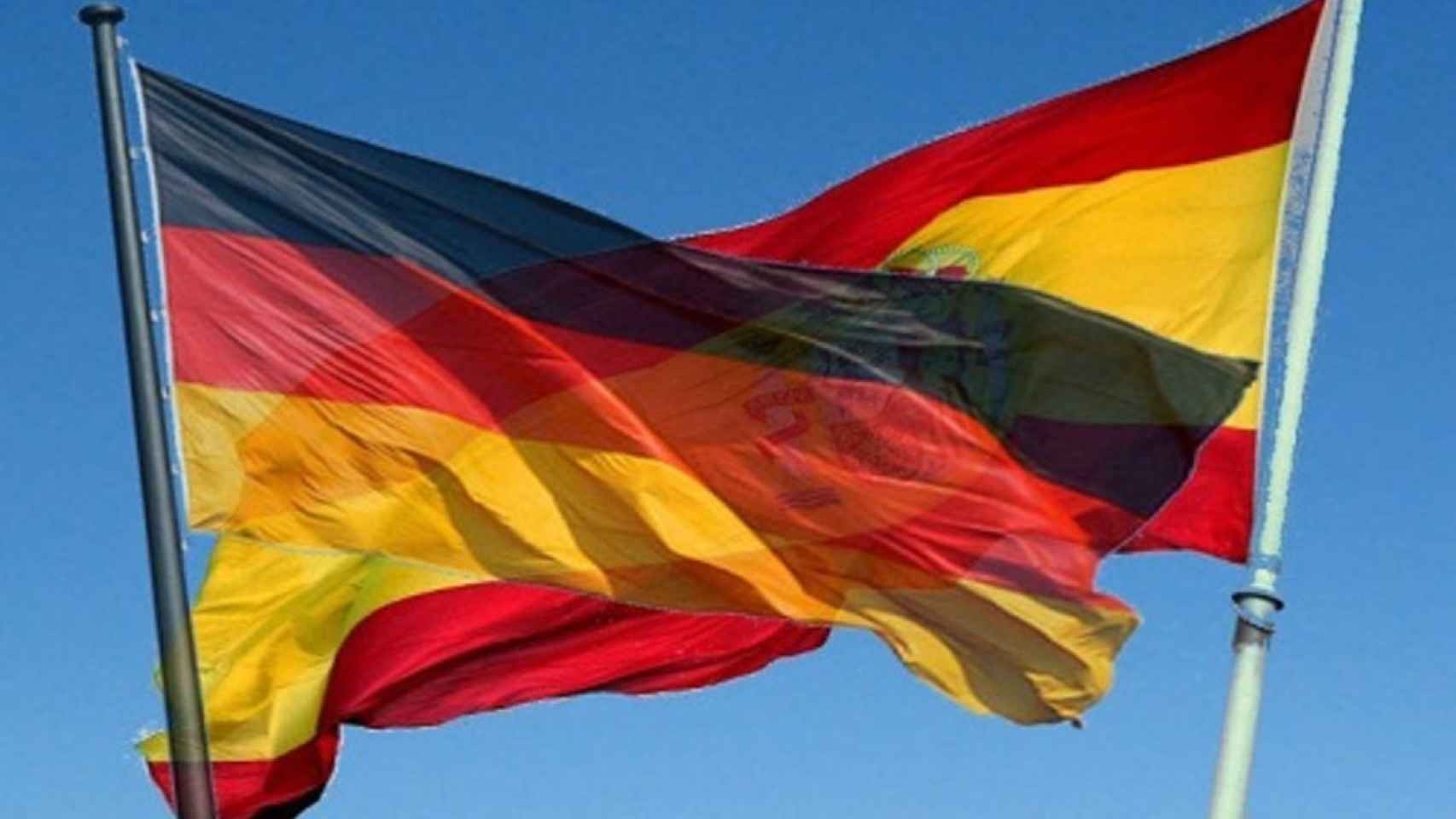 espana alemania banderas