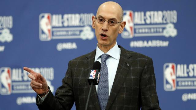 Adam Silver, comisionado de la NBA, en la rueda de prensa previa al All Star