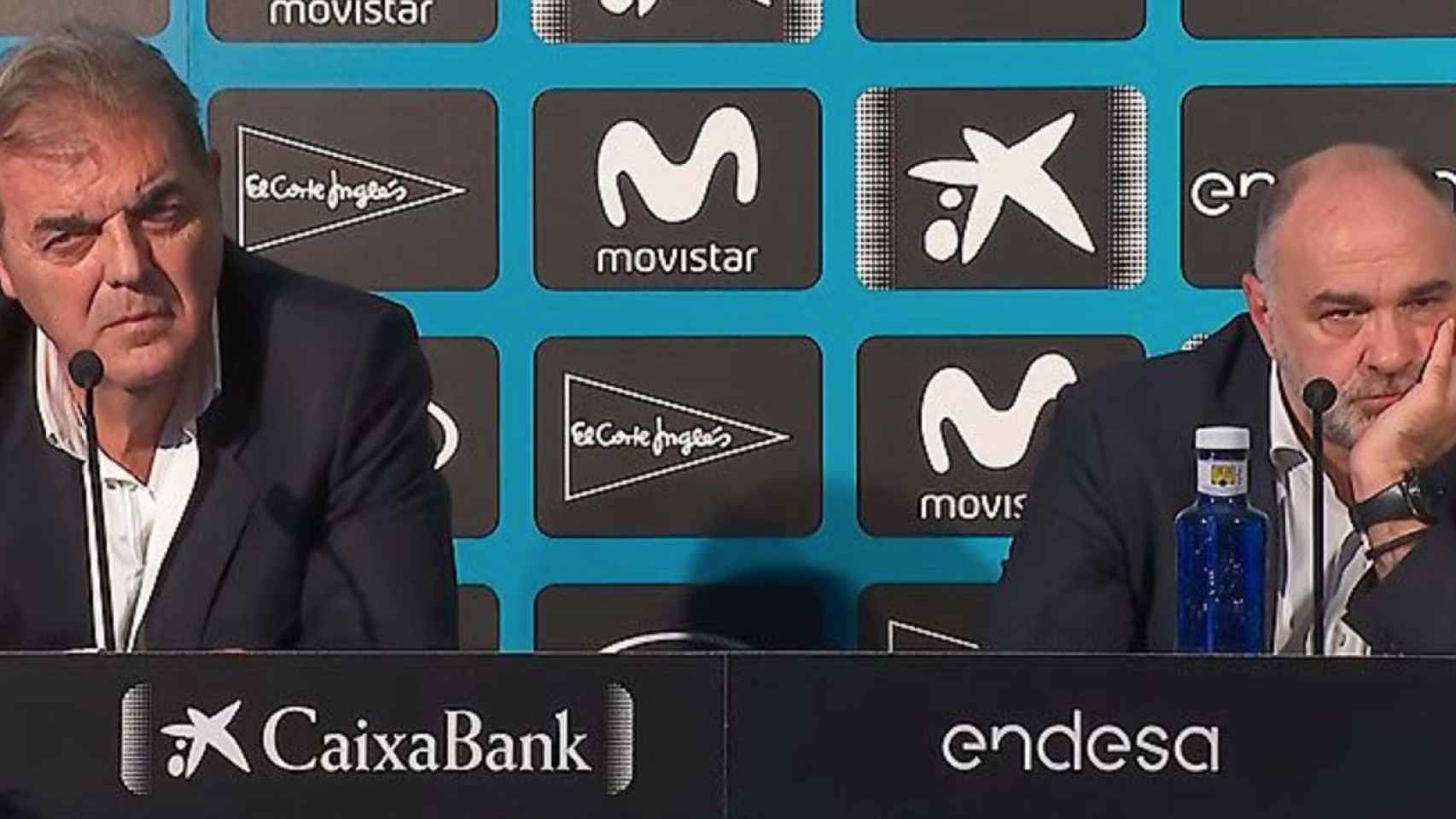 Juan Carlos Sánchez y Pablo Laso en rueda de prensa