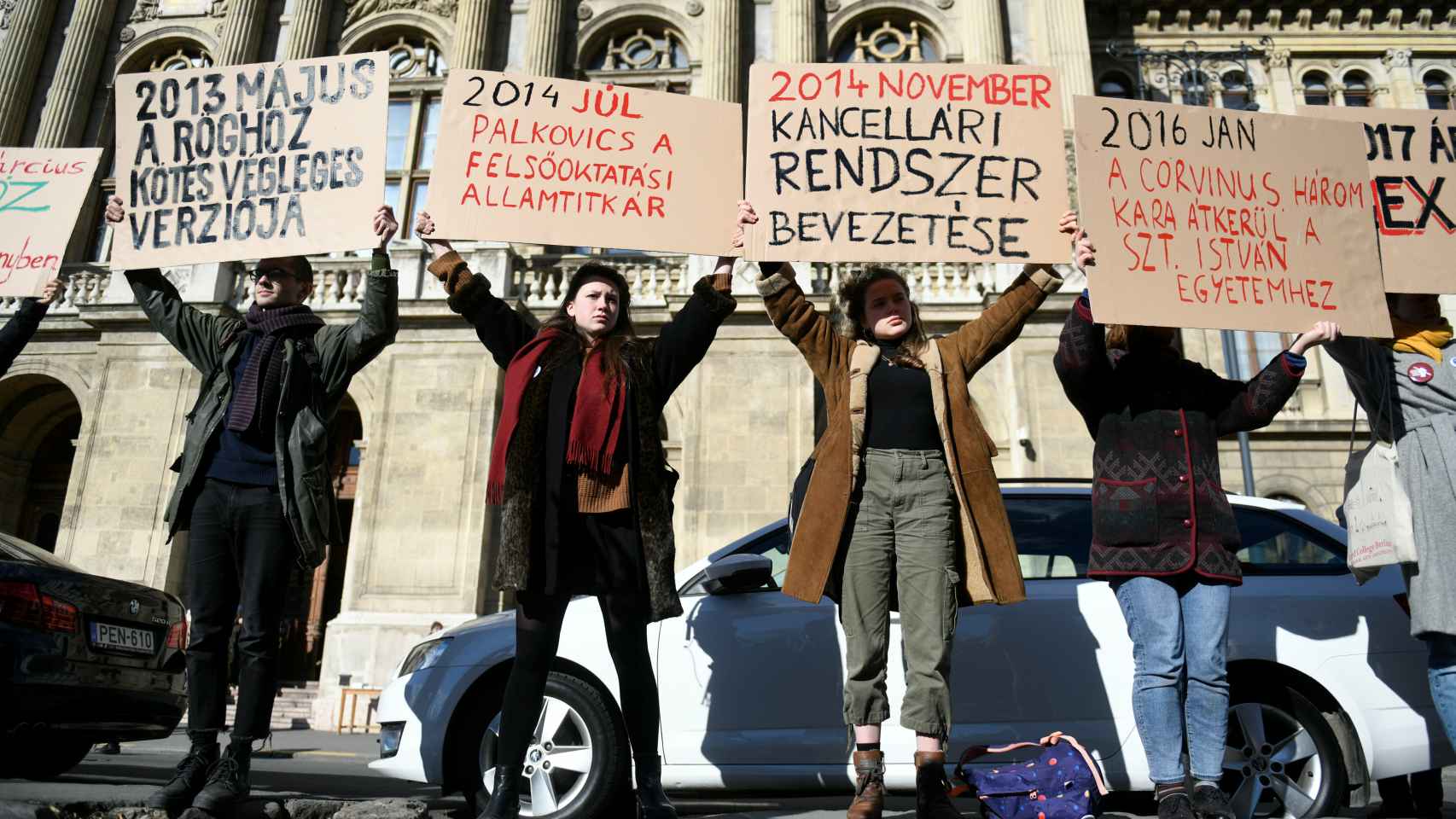 Manifestación en Budapest.
