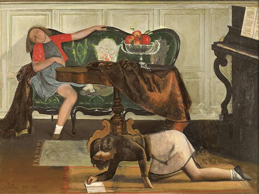 El salón, Balthus. Museo Thyssen.
