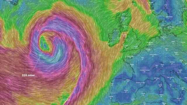 La formación de la borrasca Julia en un modelo de severe-weather.eu
