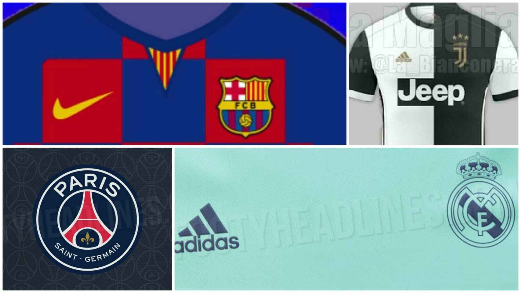 Del Barcelona al PSG: las camisetas filtradas para la temporada 2019/ 2020