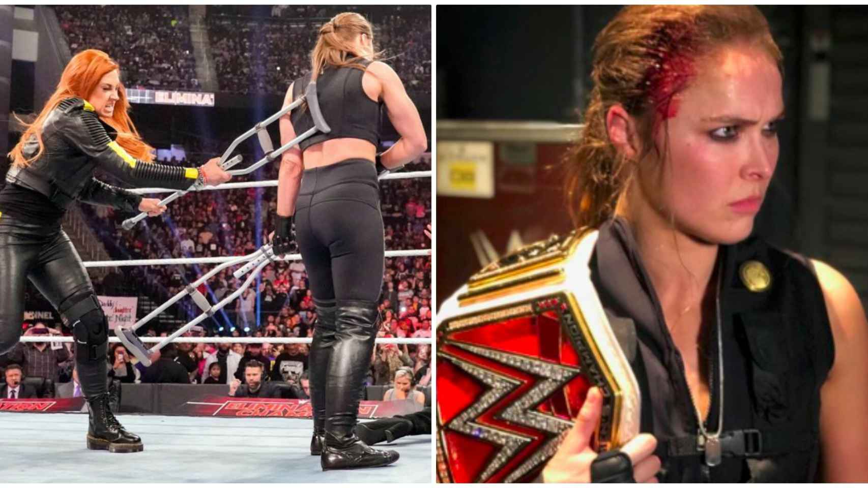 El sangriento asalto entre Ronda Rousey y Becky Lynch a muletazos