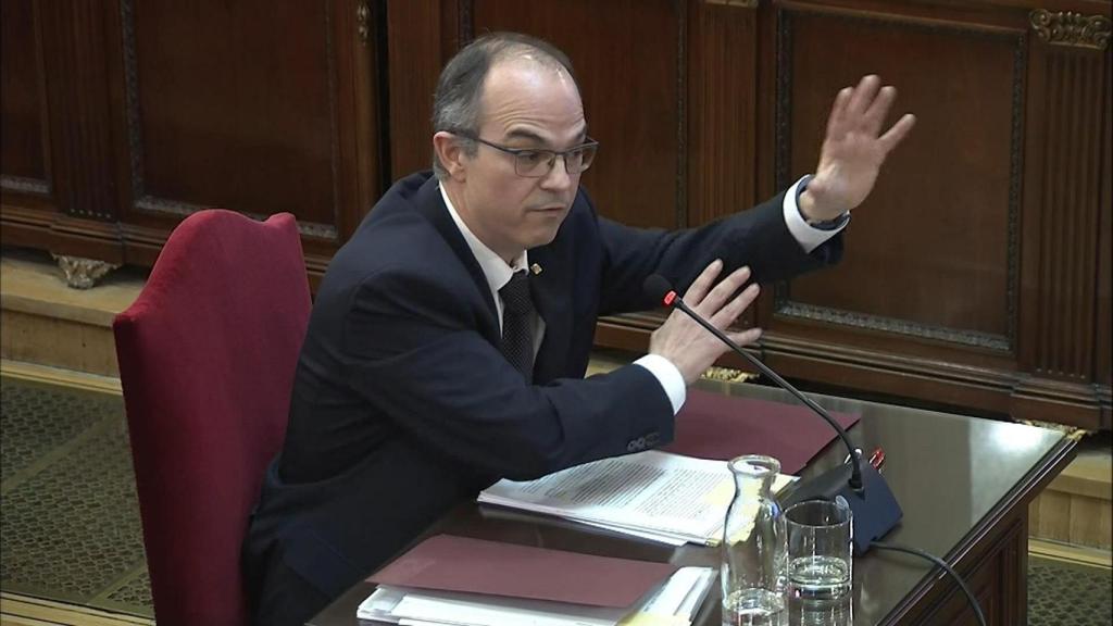 Jordi Turull, durante su declaración en el Tribunal Supremo.
