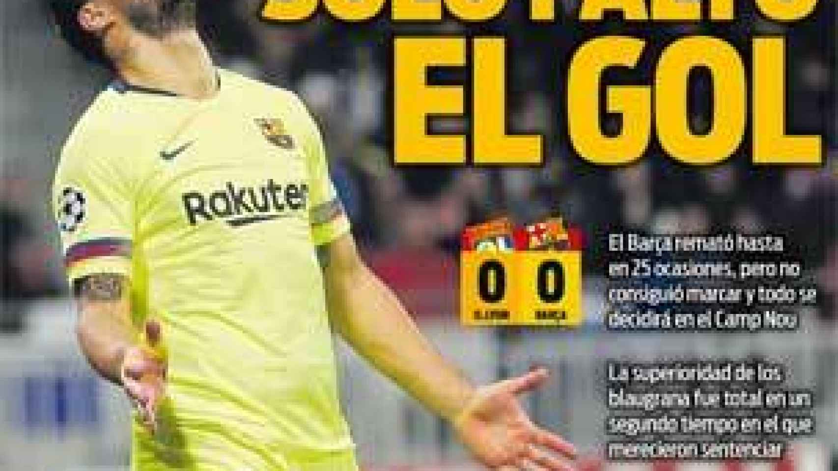 Portada Diario Sport (20/02/2019)