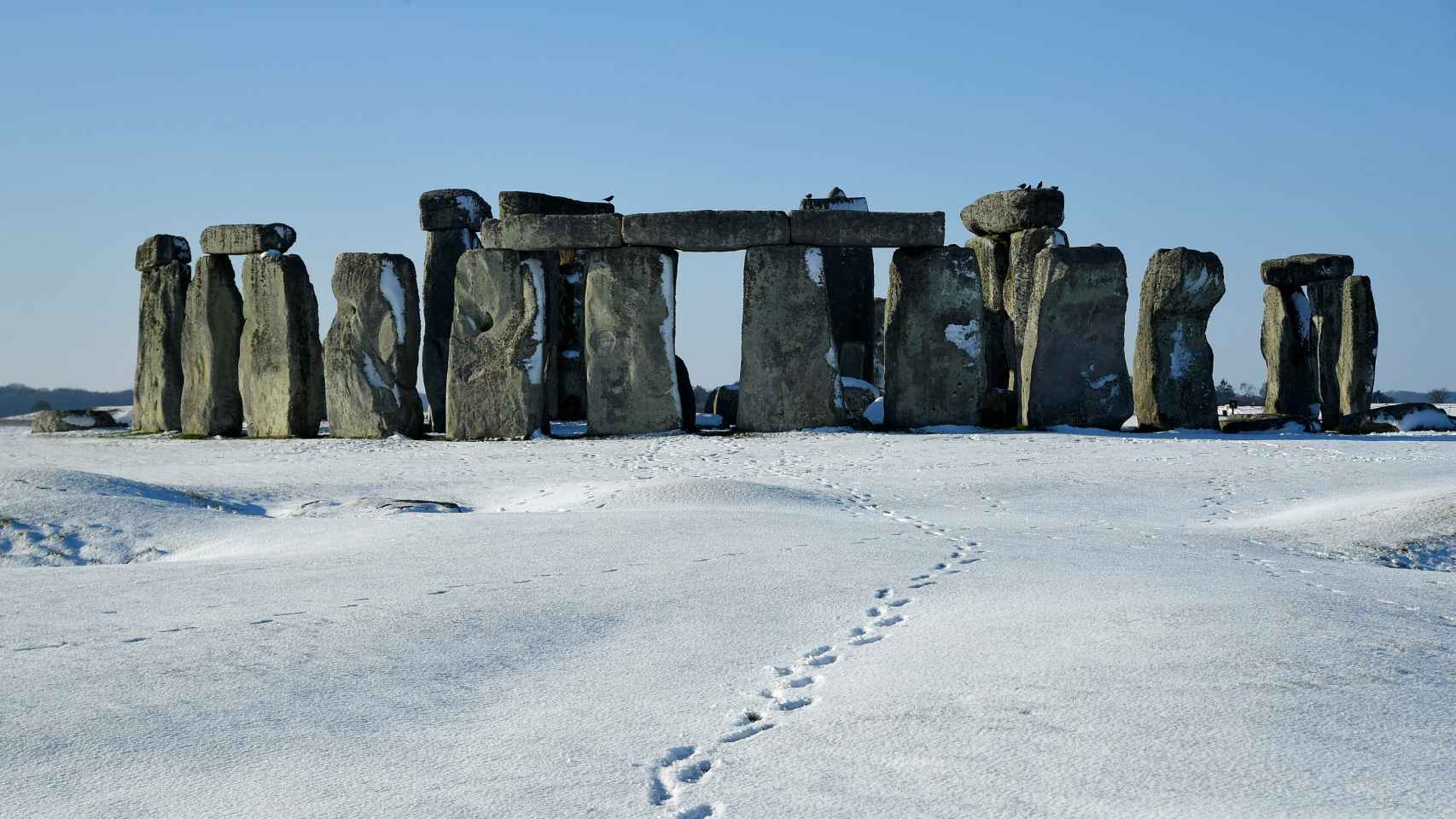 El monumento de Stonehenge, a principios de febrero.