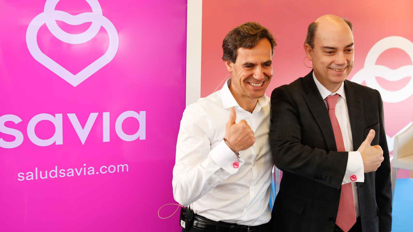 Pedro Díaz Yuste, CEO de Savia, junto con Jose Manuel Inchausti, CEO regional Iberia de Mapfre.