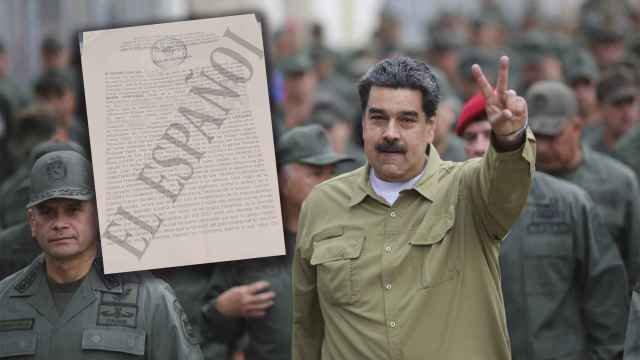 A la izquierda, documentos de la Contrainteligencia MIlitar. A la derecha, Nicolás Maduro junto a militares venezolanos.