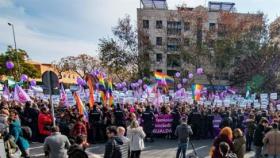 Manifestación en el Parlamento Andaluz.