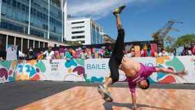 Exhibición de breakdance en Buenos Aires