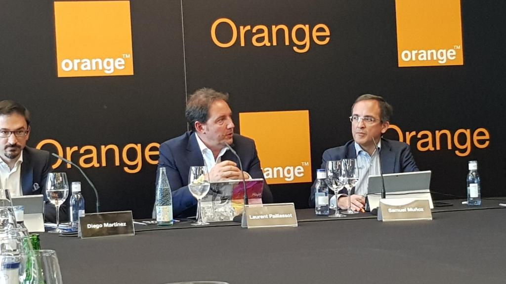 Directivos de Orange España durante una presentación de resultados, en una imagen de archivo.