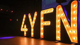 Logo del 4YFN en la fiesta de cierre de la edición anterior.