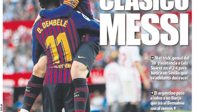 Portada del diario Mundo Deportivo (24/02/2019)