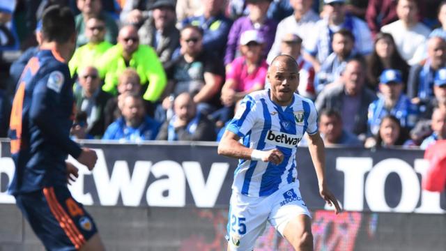 Braithwaite en un momento del partido. Foto: Twitter: (@CDLeganes)