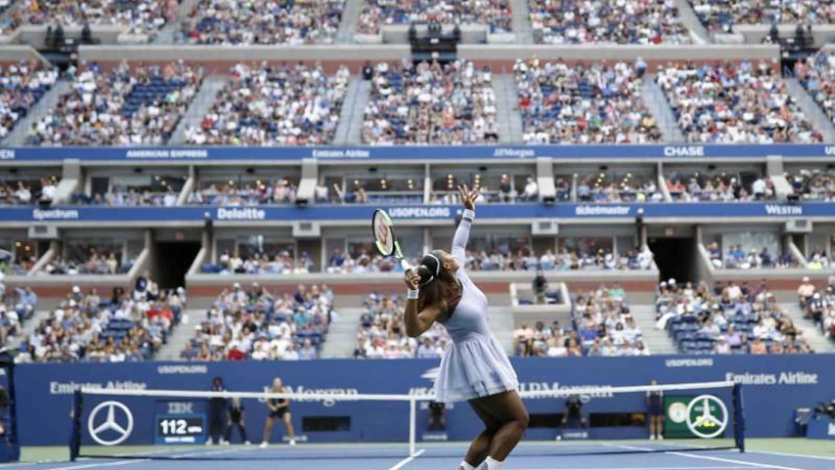 Serena Williams ante Kaia Kanepi en el US Open 2018