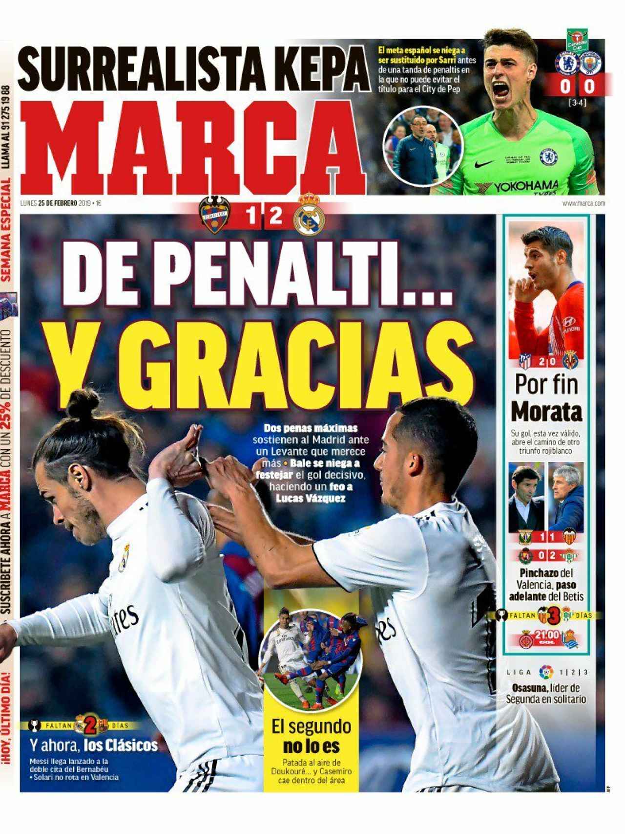 Portada del diario Marca (25/02/2019)