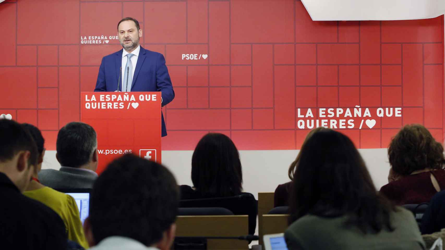 José Luis Ábalos, número tres del PSOE, este lunes en Ferraz.