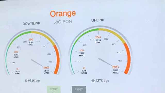Orange consigue el récord de velocidad en fibra óptica durante el Mobile World Congress.