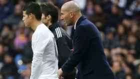 James y Zidane en el Real Madrid