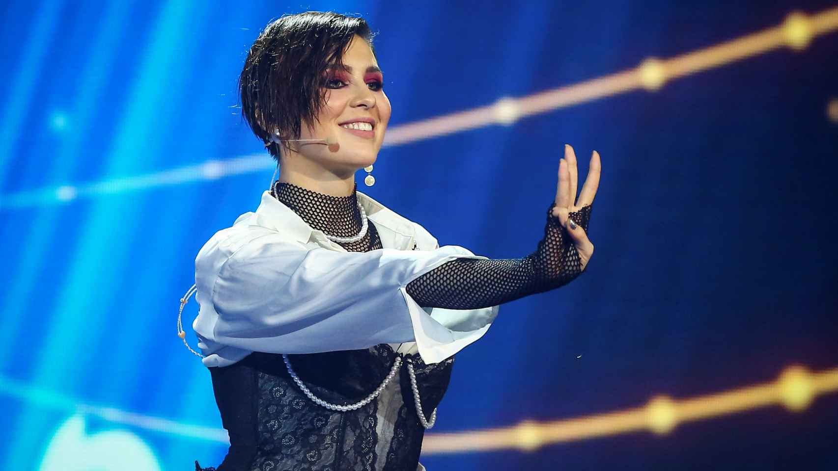 La cantante Maruv durante la final del concurso para ir a Eurovisión por Ucrania.