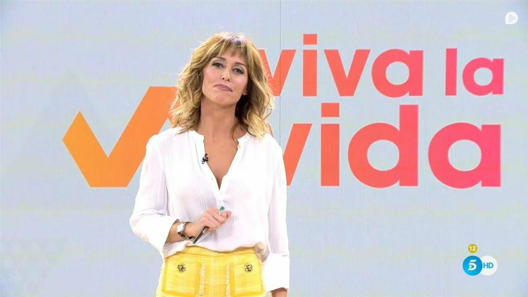Emma García durante su primer programa en 'Viva la vida'.
