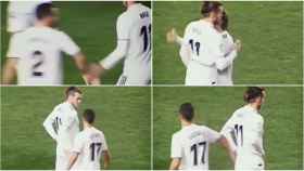Bale sí celebró con sus compañeros el gol contra el Levante