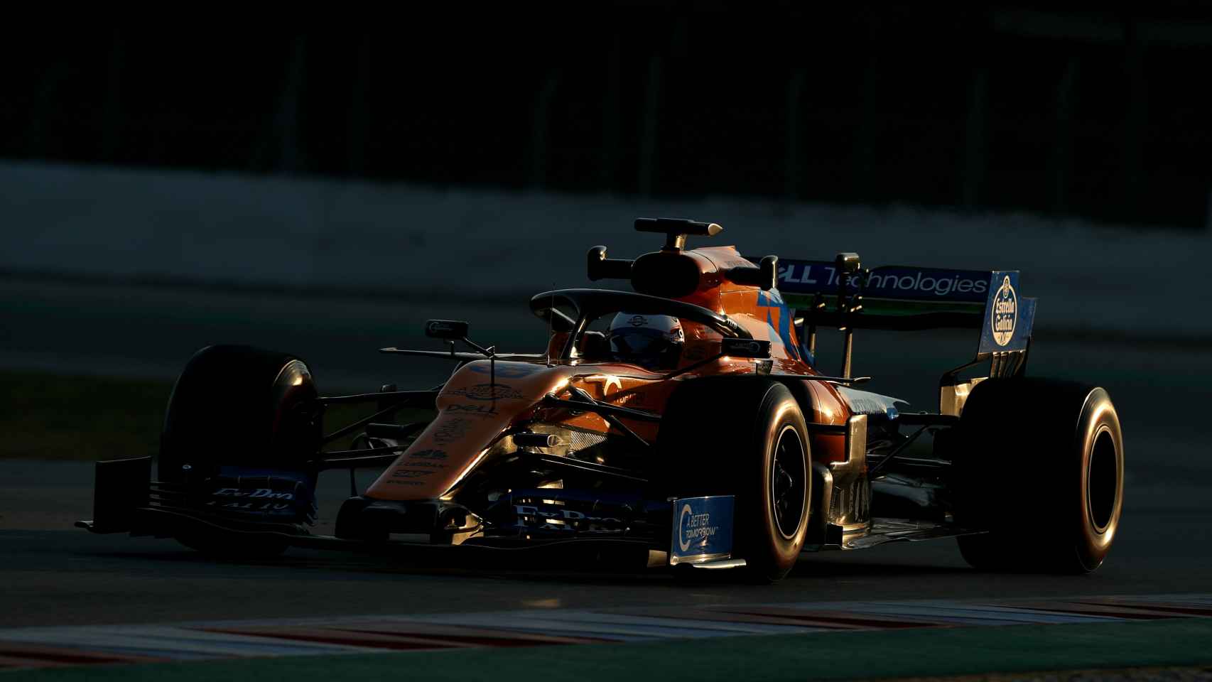 Carlos Sainz Jr. durante la pretemporada con McLaren