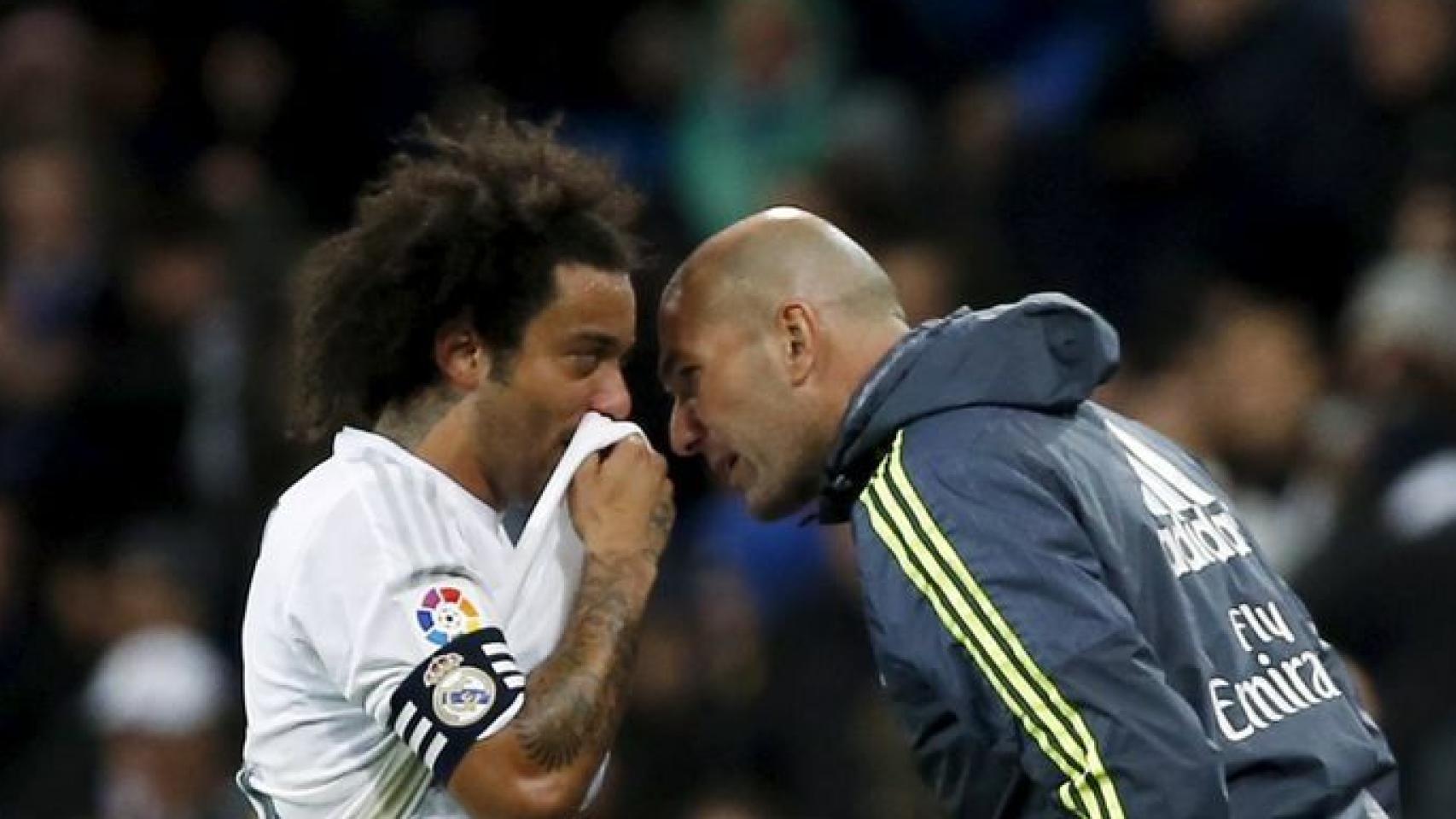 Marcelo y Zidane en el Real Madrid