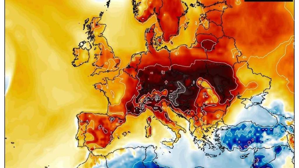 Anomalías de temperatura en Europa en febrero de 2019. Severe-weather-eu.