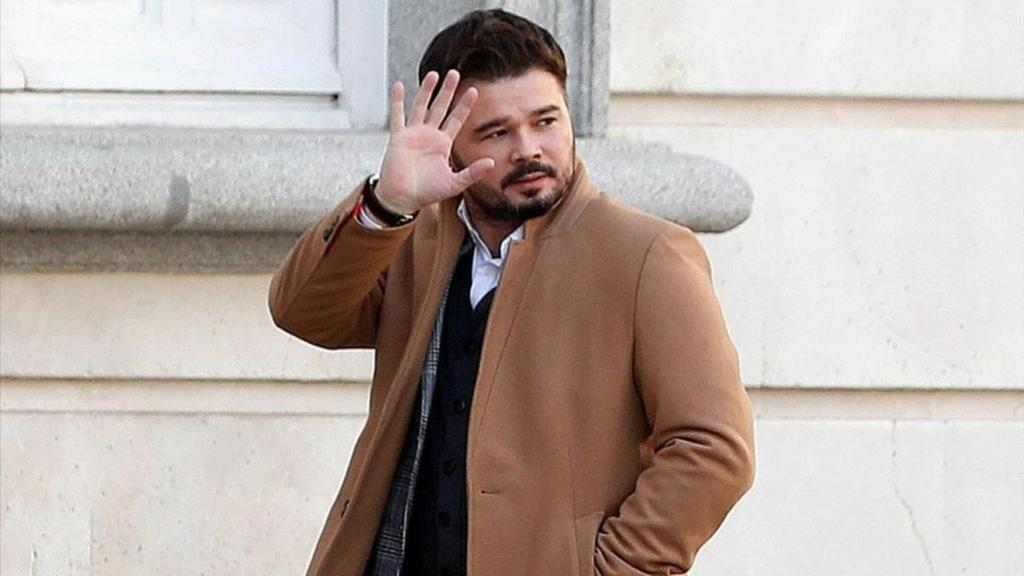 Gabriel Rufián, a su llegada al Tribunal Supremo.