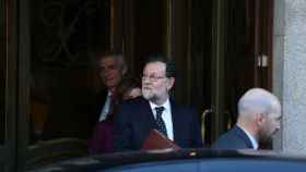 Rajoy, saliendo del Tribunal Supremo