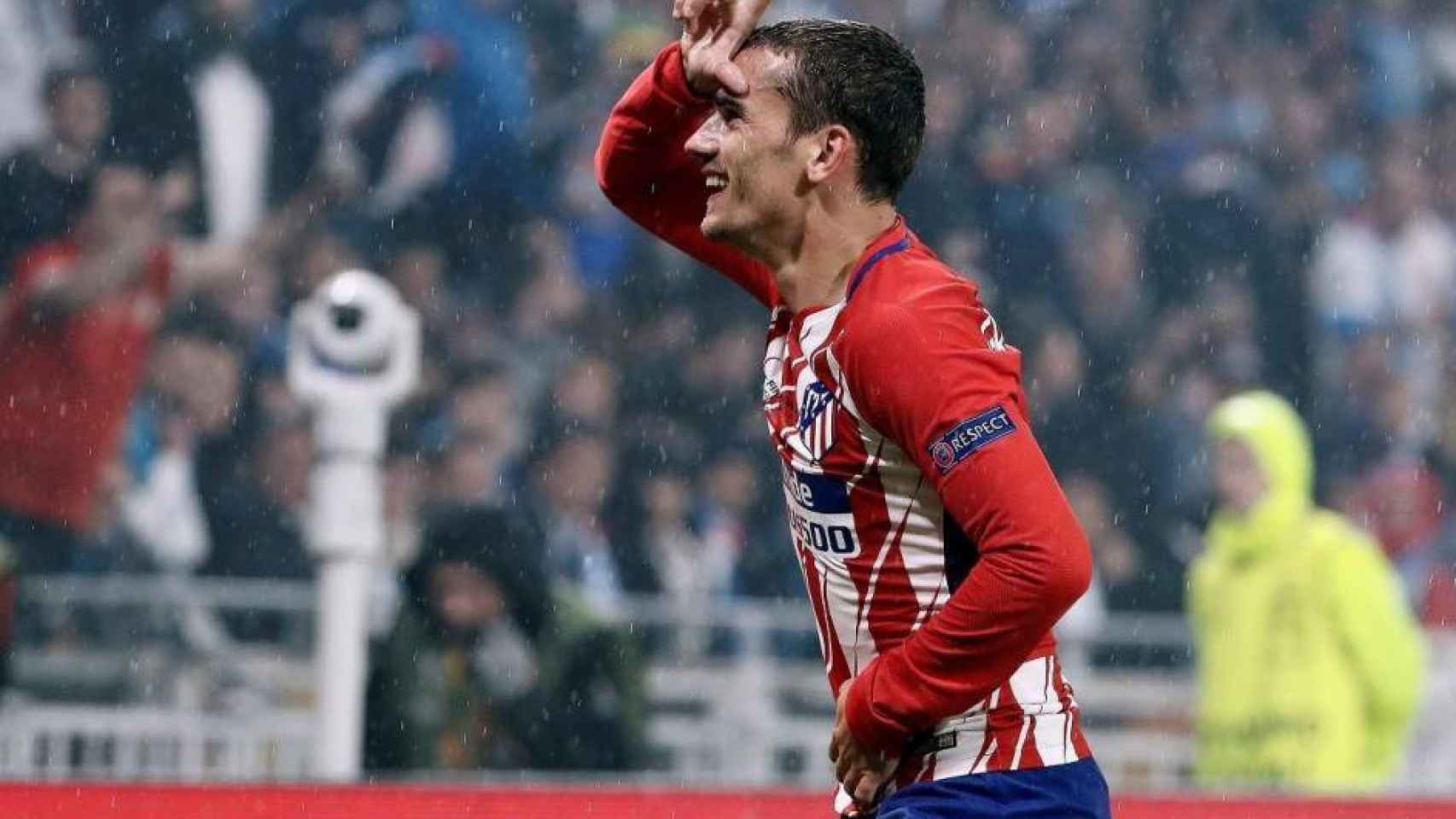 Griezmann celebrando un gol con el Atlético de Madrid