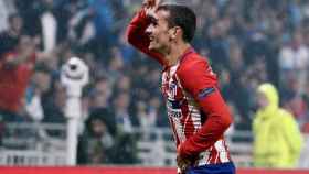 Griezmann celebrando un gol con el Atlético de Madrid