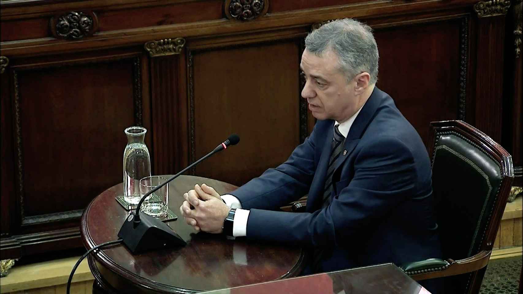 Iñigo Urkullu durante su declaración en el juicio al 'procés'.