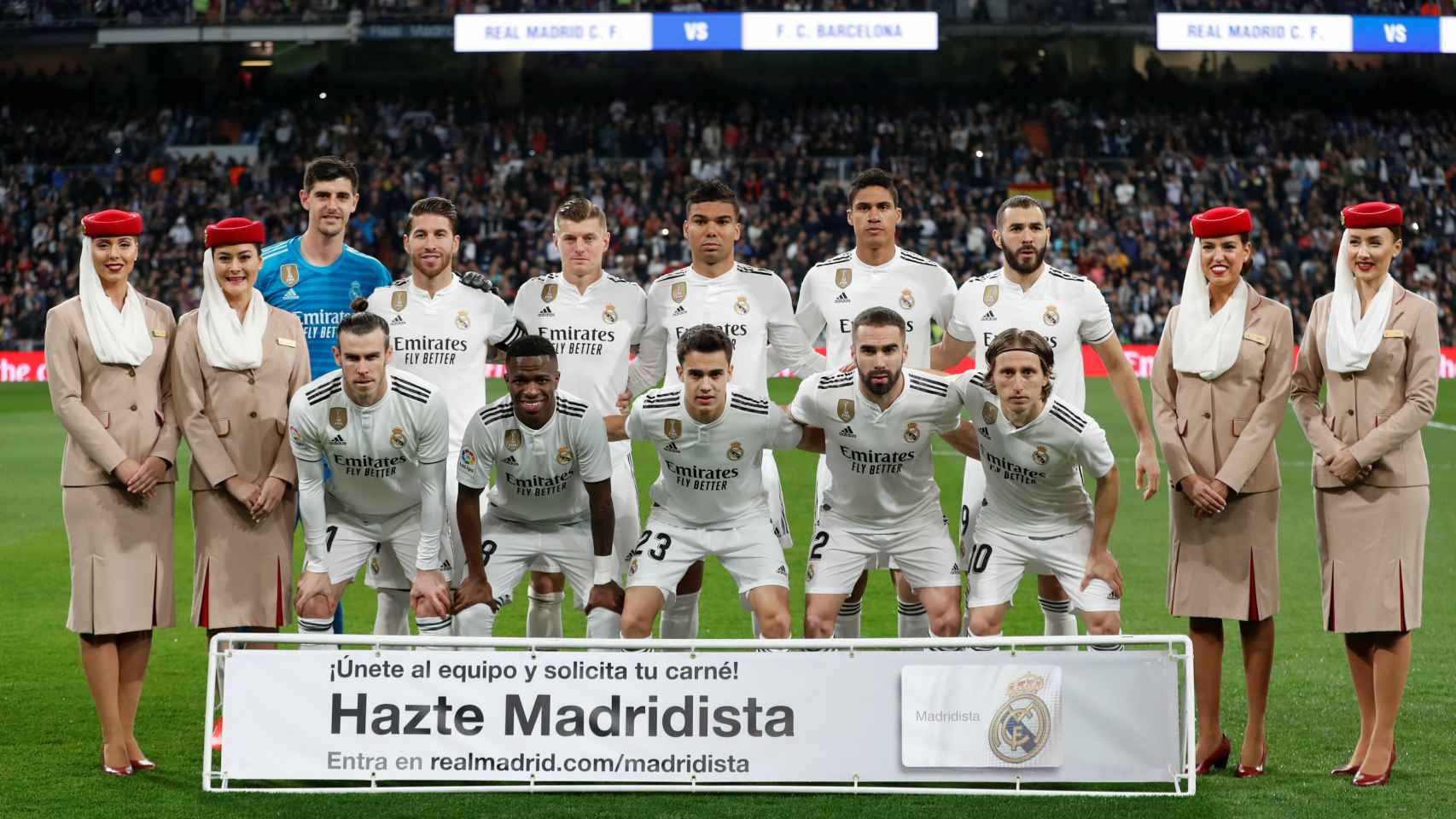 El once titular del Real Madrid en El Clásico de La Liga en el Santiago Bernabéu