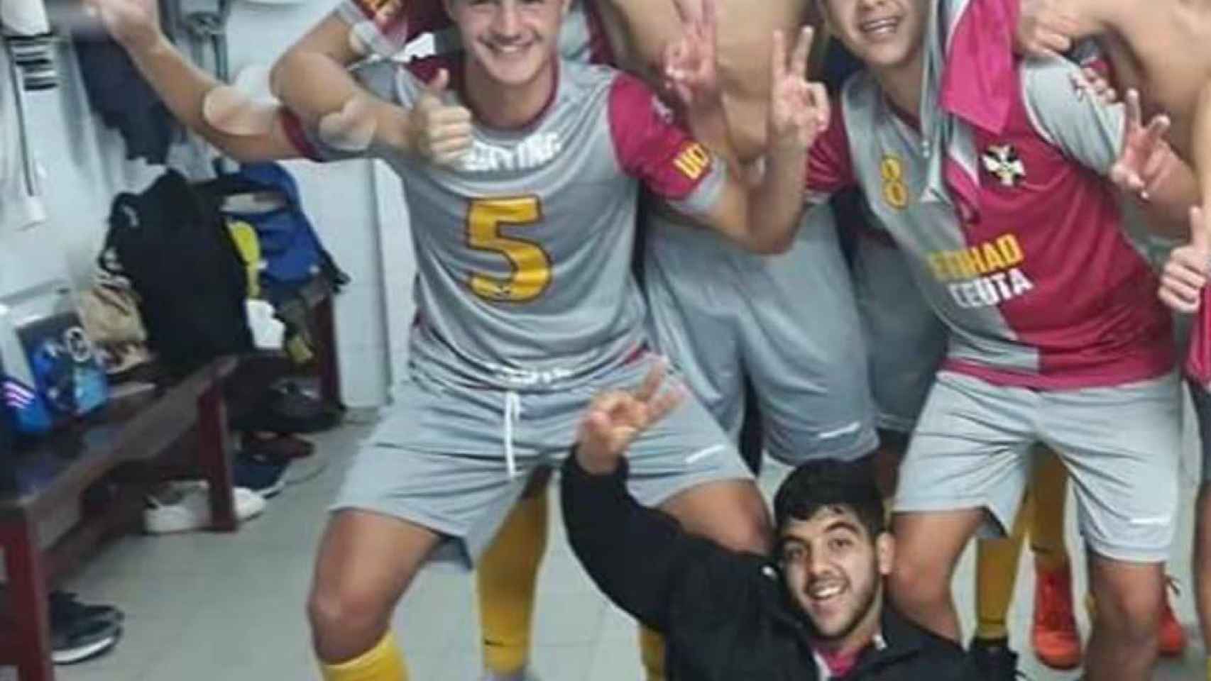 El juvenil del Sporting de Ceuta fallecido, el dorsal número 5