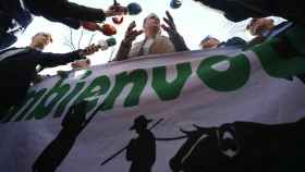 Javier Ortega Smith, secretario general de Vox, en la manifestación por la España rural.