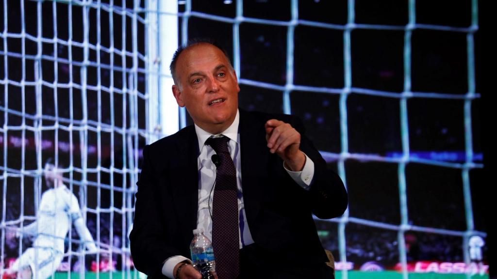 Javier Tebas, durante un acto