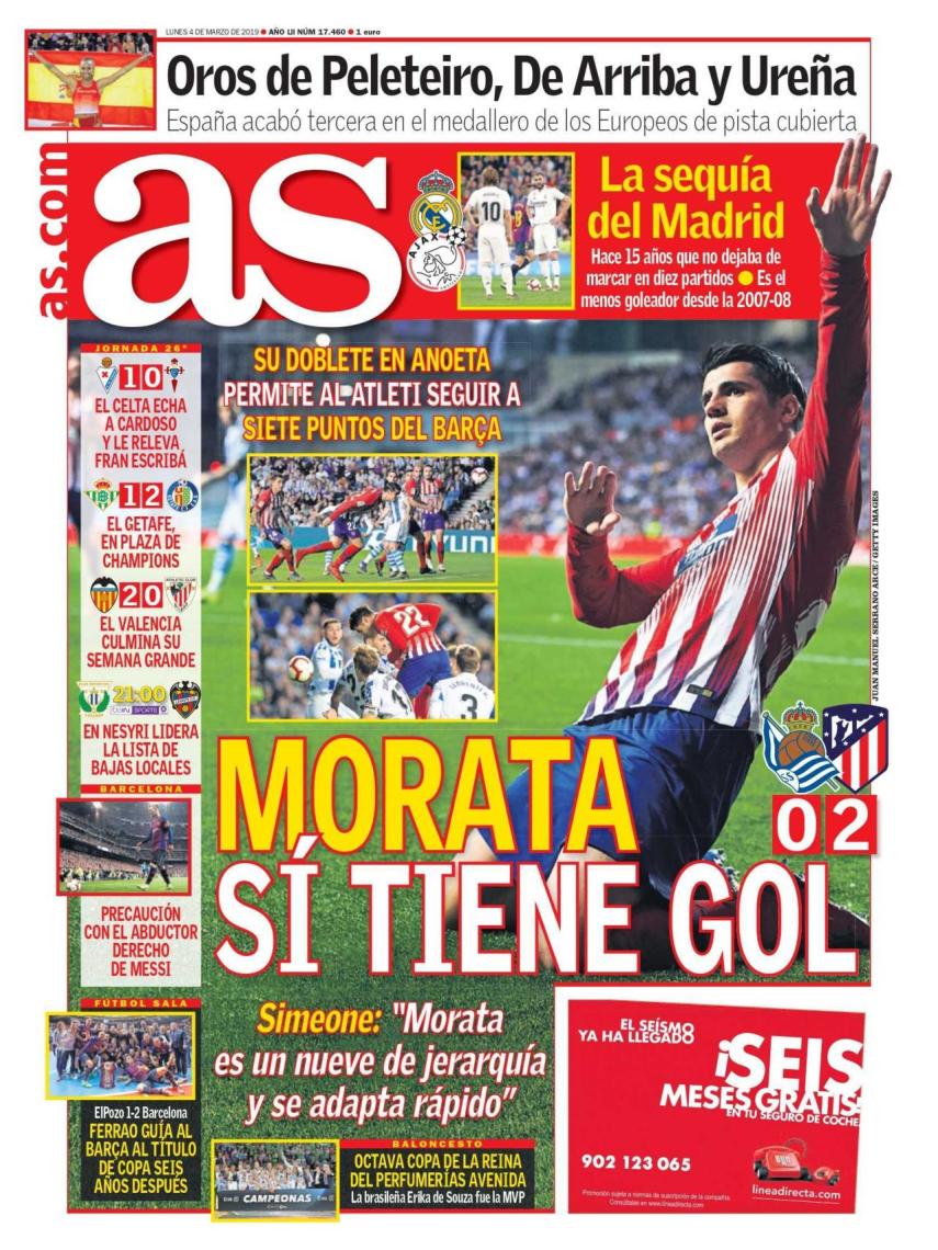 Portada del diario MARCA (04/03/2019)