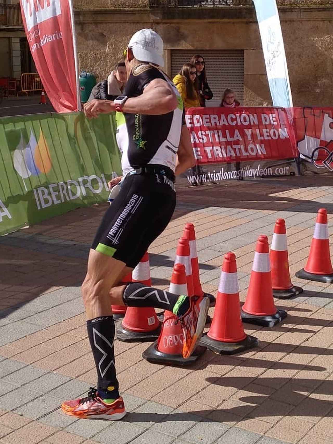 Gustavo Rodríguez en el campeonato de España de duatlón. Foto: Instagram (@triatlonsp)